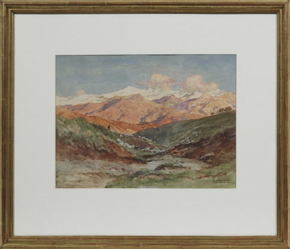Edward Harrison Compton - Die Sierra Nevada bei Granada - Rahmenbild