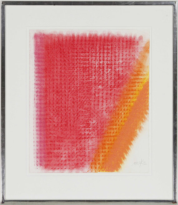 Heinz Mack - Farbchromatik (orange-rot) - Rahmenbild