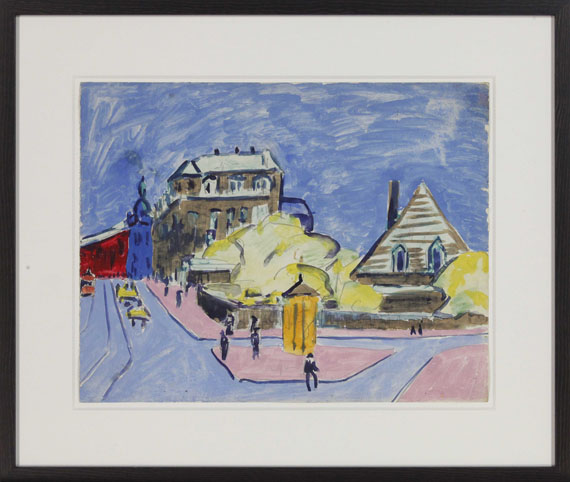 Ernst Ludwig Kirchner - Strassenbild (Dresden) - Rahmenbild