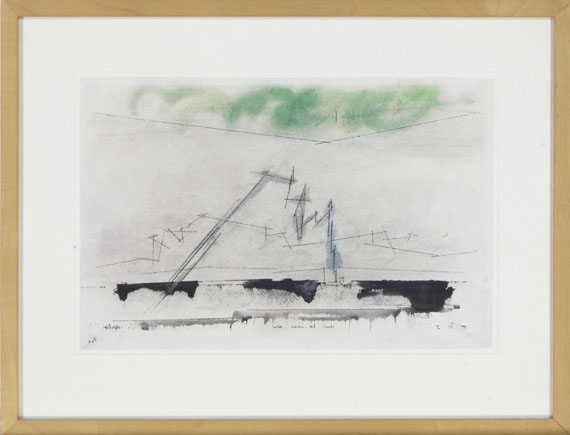 Lyonel Feininger - Water, smoke, and clouds - Rahmenbild