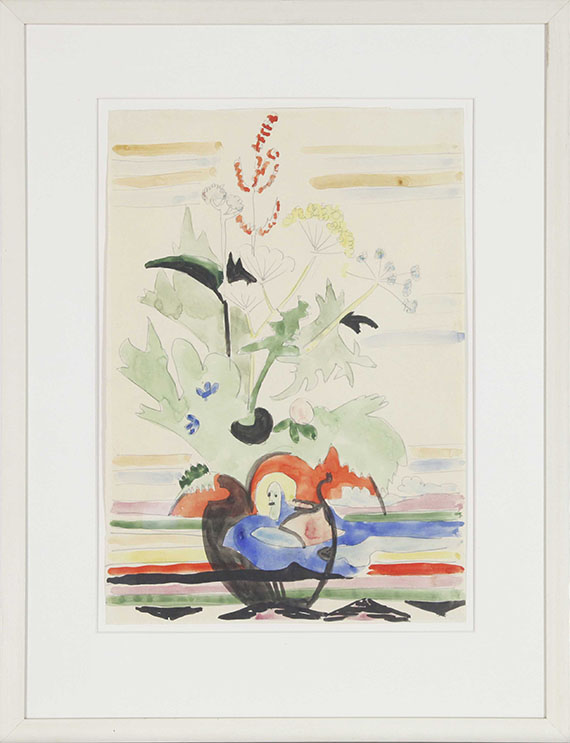 Ernst Ludwig Kirchner - Stillleben mit Wiesenblumen - Rahmenbild
