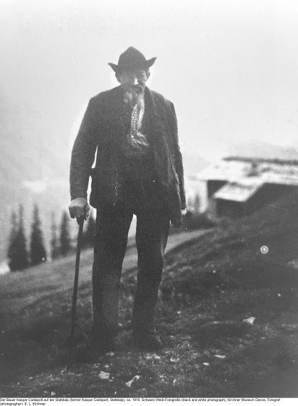 Ernst Ludwig Kirchner - Alter bärtiger Älpler in schwarzem Hut (Kaspar Cadiepolt) - Weitere Abbildung
